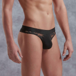 Мужские трусы-стринги с кружевом Doreanse Black Lace (Размер: L) (Цвет: черный)