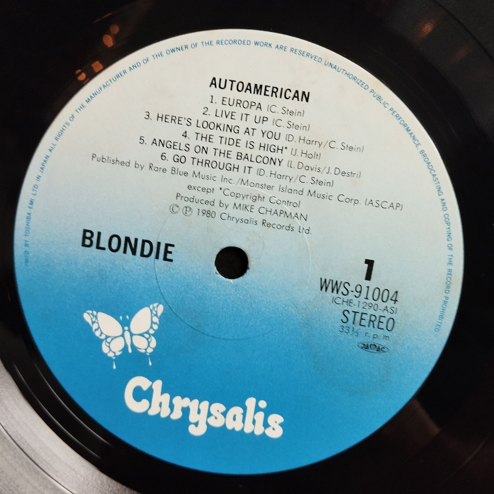 Винтажная виниловая пластинка LP Blondi AutoAmerican (Japan 1980) (No Obi) Follow Me