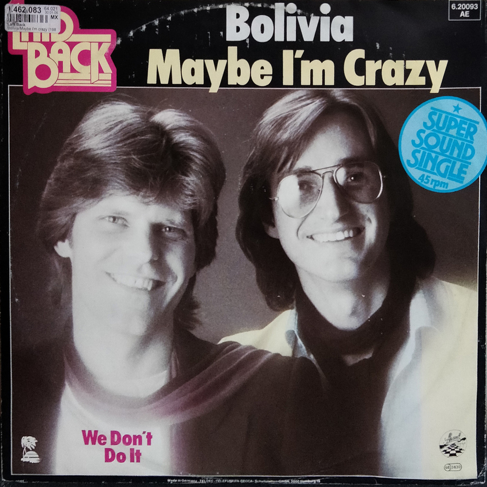 Laid Back / Bolivia - Maybe I'm Crazy (12" Vinyl Single)