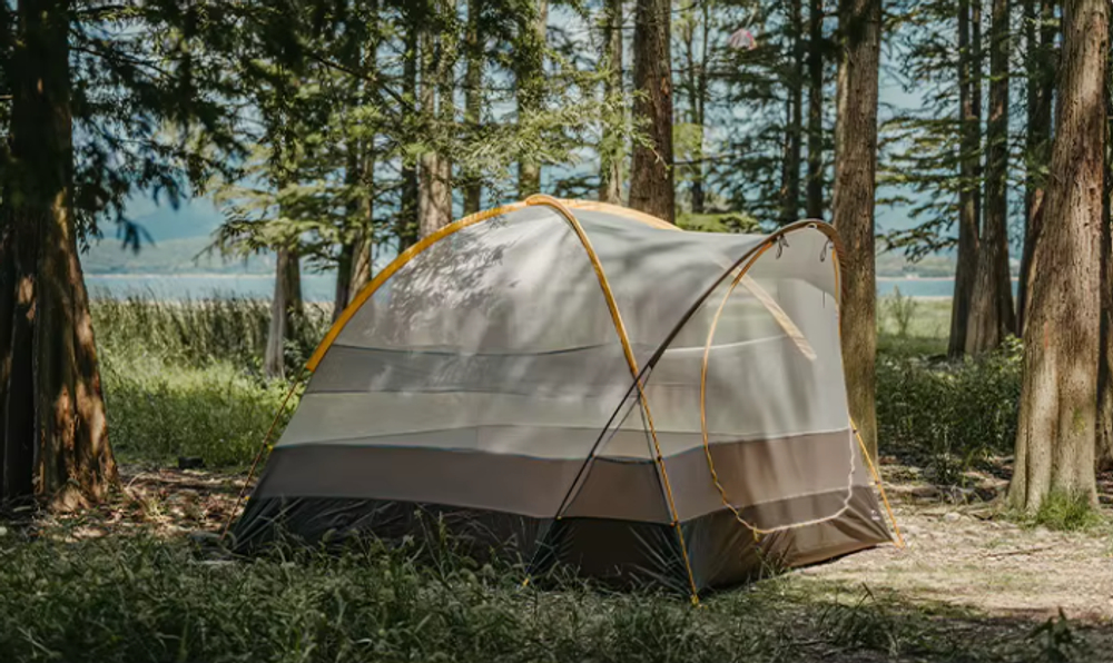 Палатка Naturehike KOTA 6, 6-местная, алюминиевый каркас, серо-коричневая