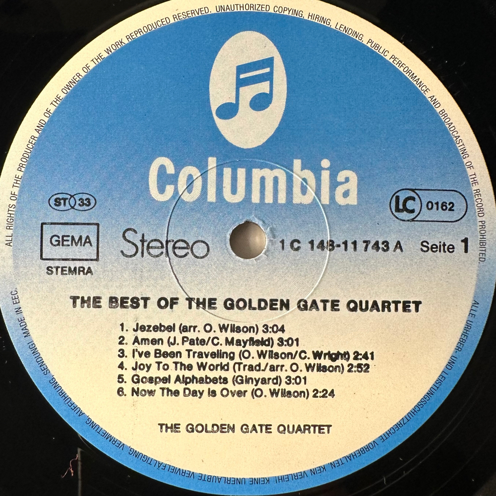The Golden Gate Quartet ‎– The Best Of The Golden Gate Quartet 2LP (Германия)
