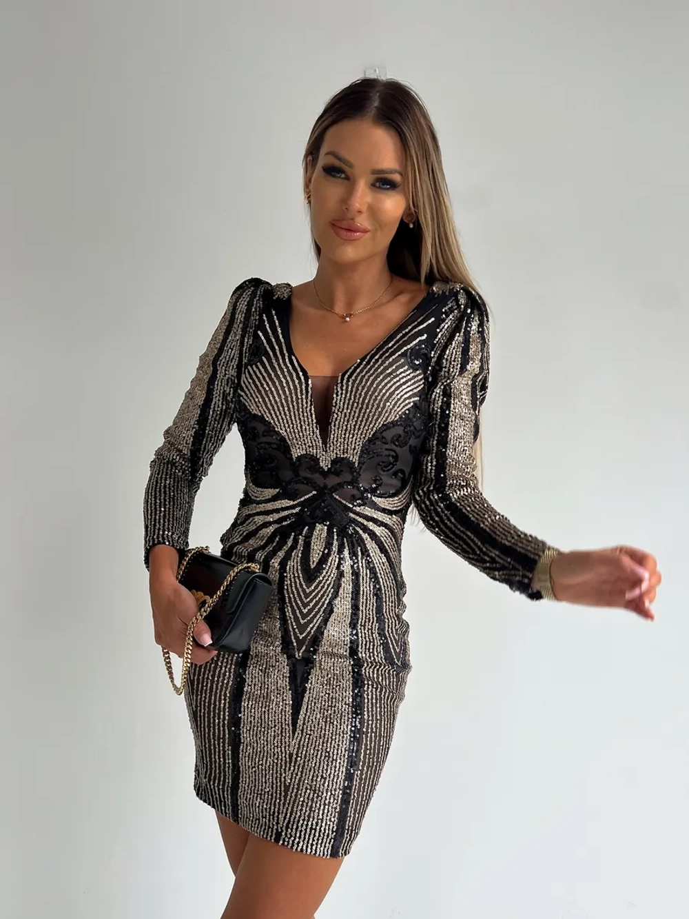 золотисто-черное платье+ plus size