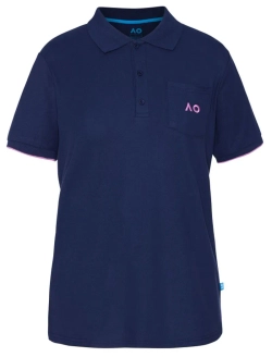 Женское поло Australian Open Polo Pocket AO Logo - navy