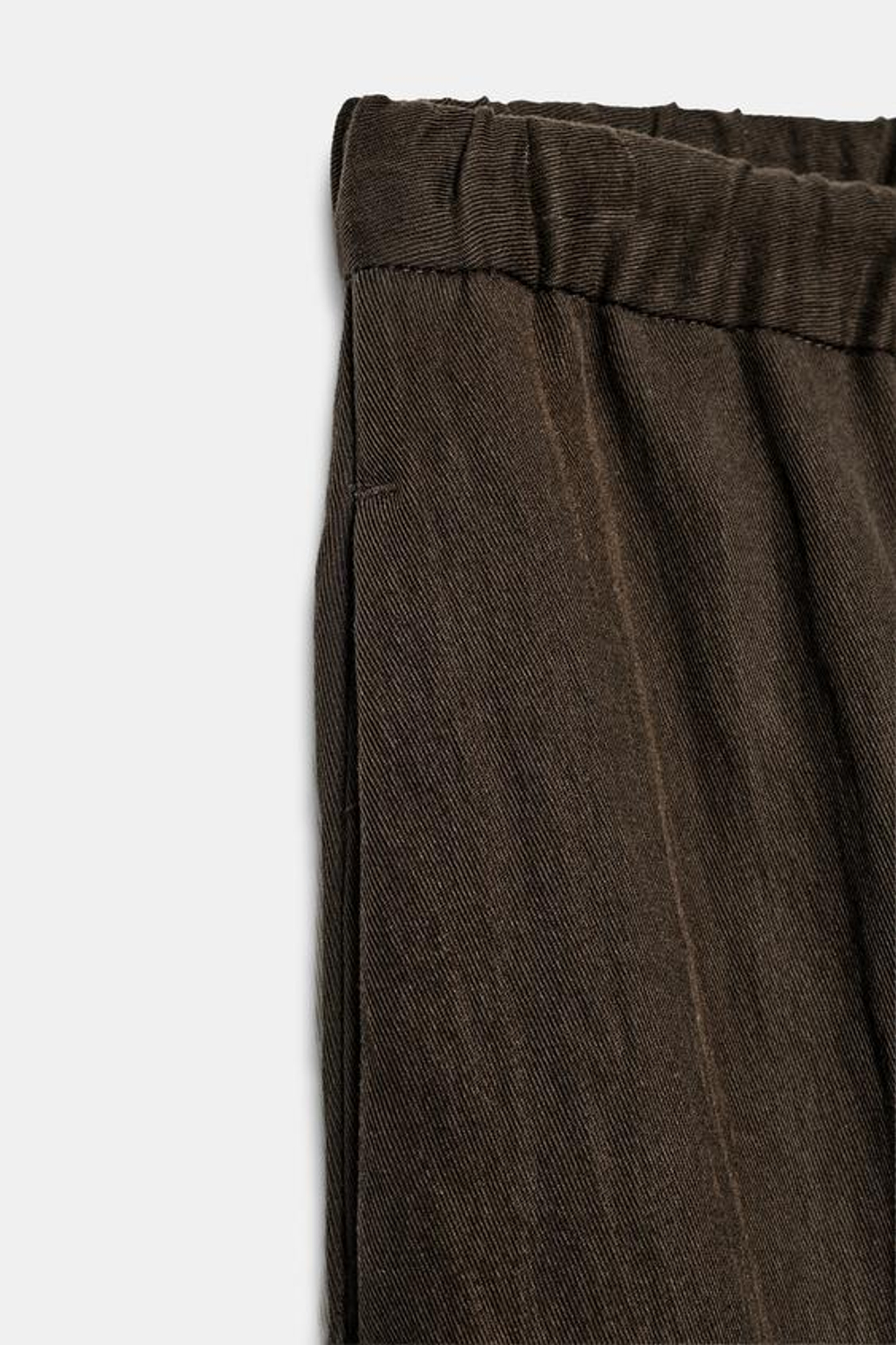 ZARA БРЮКИ BARREL — ZW COLLECTION, КОРИЧНЕВЫЙ