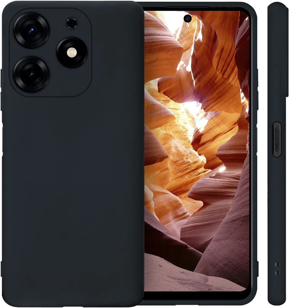 Мягкий Soft Touch чехол из силикона для TECNO SPARK 10 PRO с бархатной подкладкой