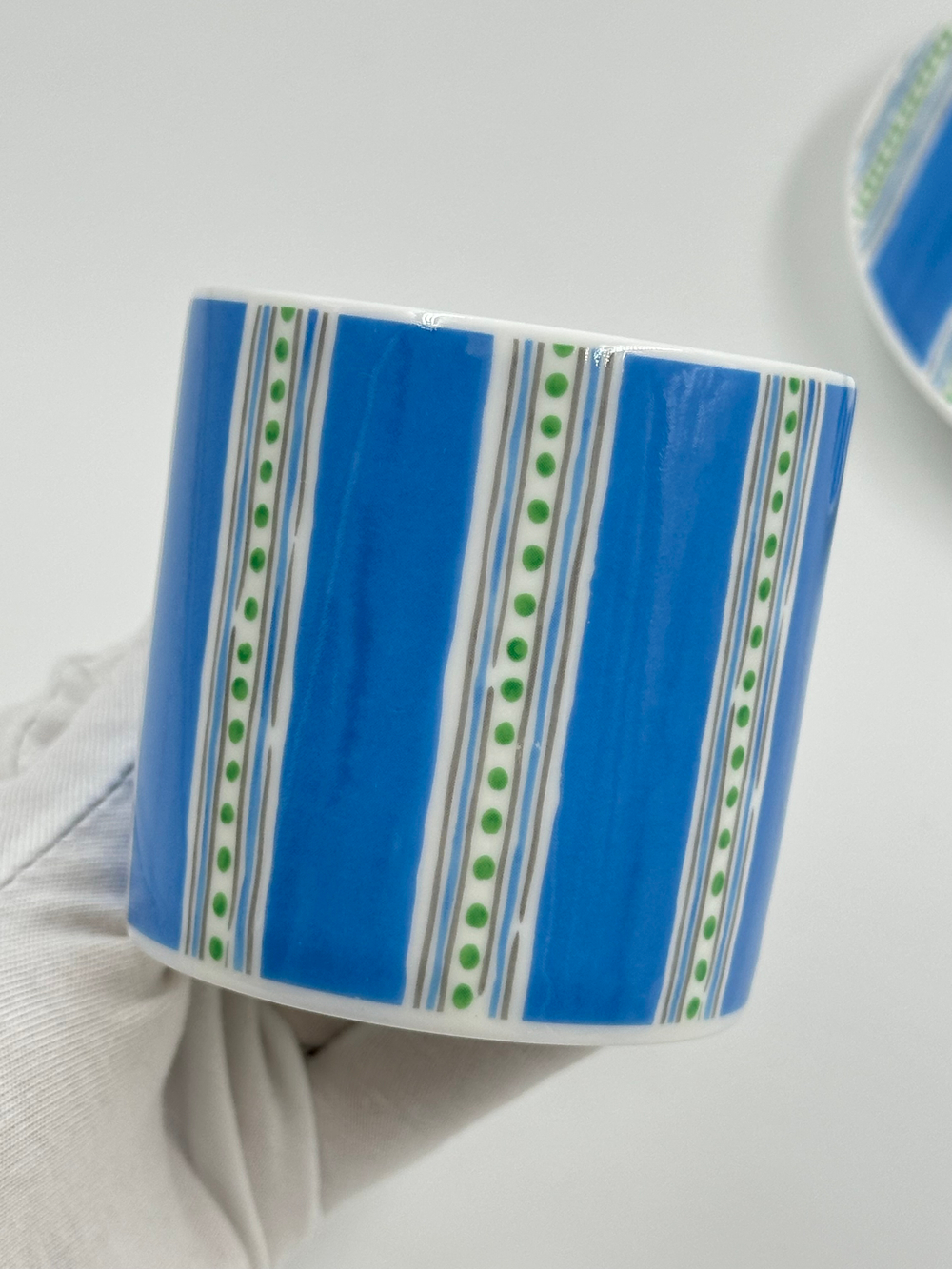 Кофейная пара синяя в полоску Givenchy by Yamaka