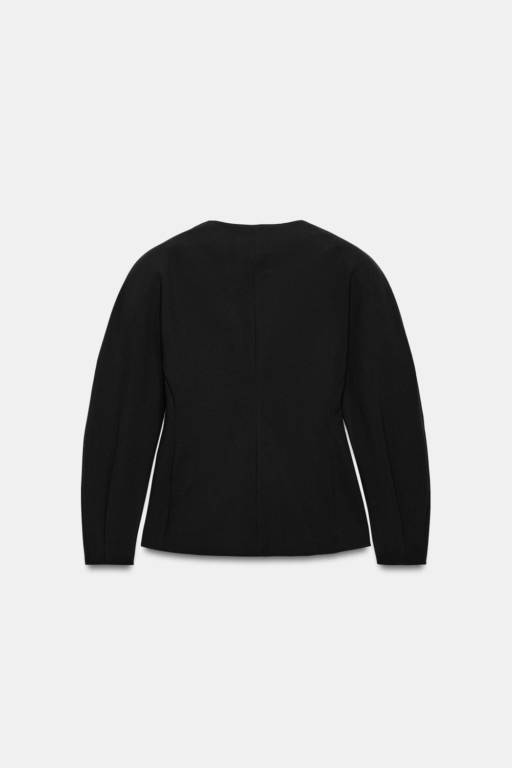 ZARA ОБЪЕМНЫЙ ДВУБОРТНЫЙ БЛЕЙЗЕР, ЧЕРНЫЙ