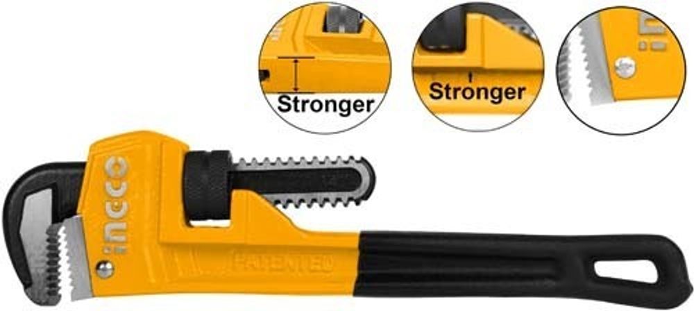 Ключ трубный INGCO HPW0812 INDUSTRIAL 300х42 мм