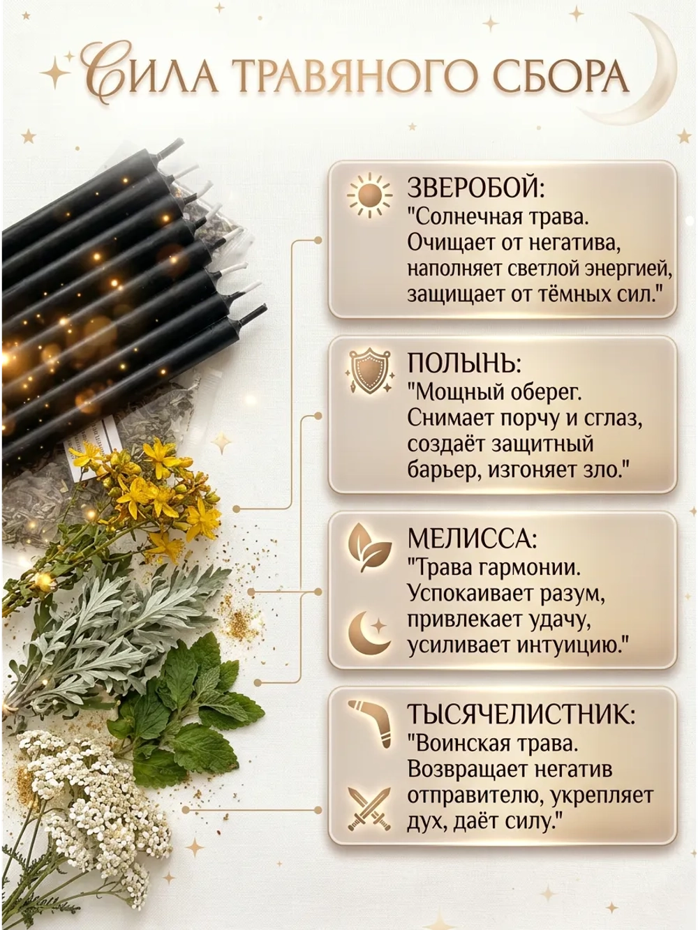 Свечи восковые натуральные черные, 80 шт