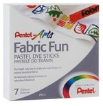 Пастель для ткани PENTEL "Fabric Fun", 7 цветов, картонная упаковка, PTS-7
