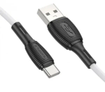 Кабель Borofone BX86 USB-Type-C 3A 1м Silicone White