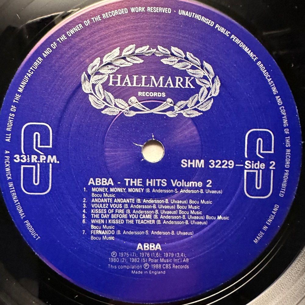ABBA - The Hits 2 (Англия 1988г.)
