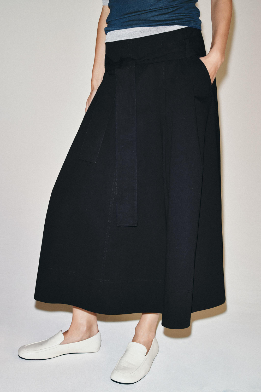 ЮБКА МИДИ С ПОЯСОМ — ZW COLLECTION — ZARA