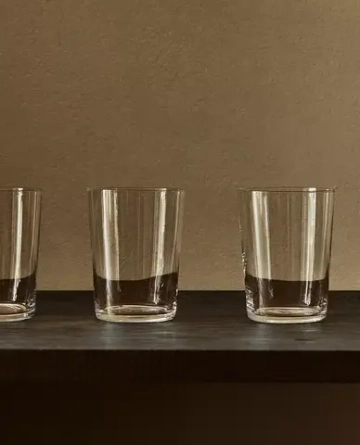 ZARA HOME ВЫСОКИЕ СТАКАНЫ ИЗ СТЕКЛА (НАБОР ИЗ 4 ШТ.), ПРОЗРАЧНЫЙ