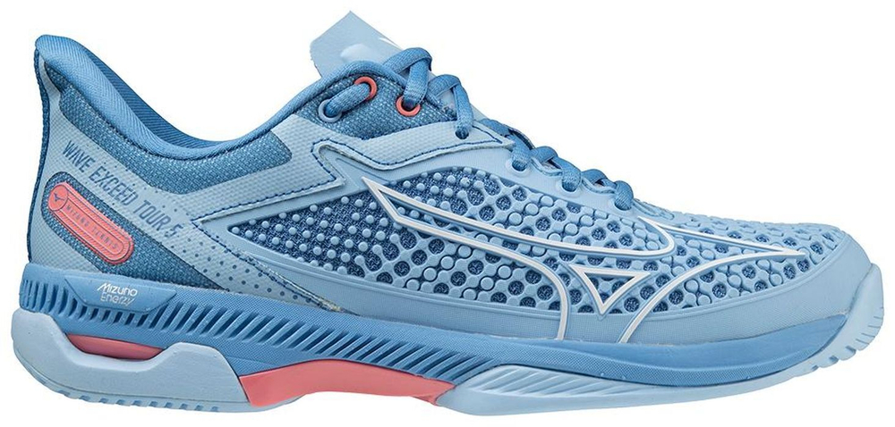 Женские Кроссовки теннисные Mizuno Wave Exceed Tour 5 AC - dutch cana/white/tea rose