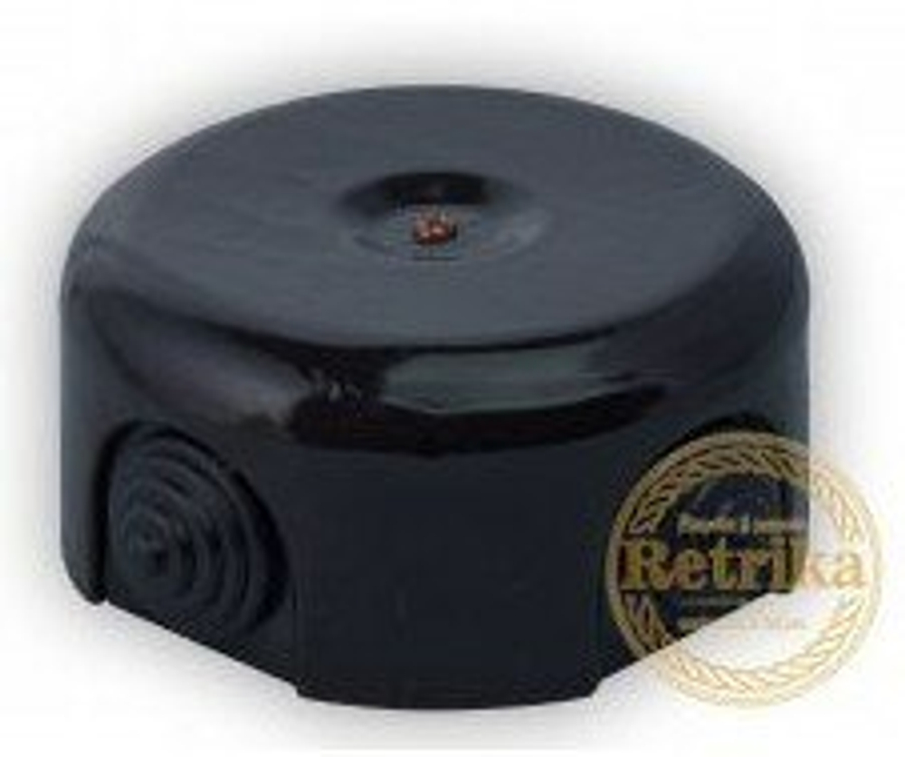 Распаячная коробка Черная D-90 Retrika PR-09002 / Ø 90 мм