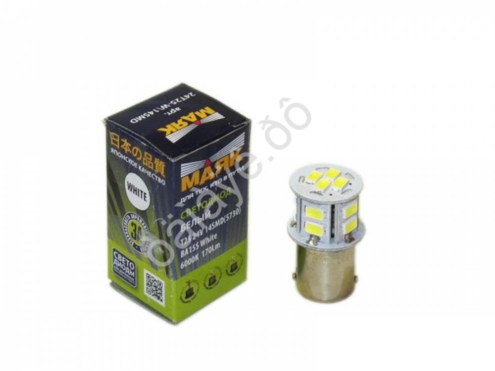 Светодиод 24V T25  14SMD 5050 WHITE Маяк  1но конт 24Т25-W\13SMD