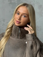 Дубленка авиатор зимняя короткая оверсайз