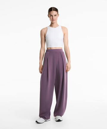 OYSHO Брюки-коконы из мягкого модала, сиреневый