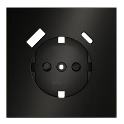 Накладка для розетки с USB A+C с заземлением и защитными шторками Voltum S70 Антрацит VLSM001012
