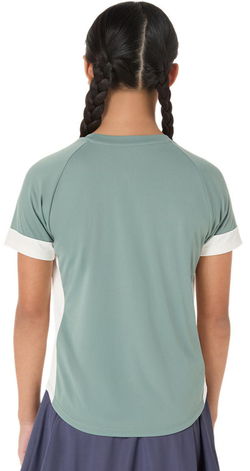 Футболка для девочек Asics Girls Tennis Short Sleeve - monument blue/cream