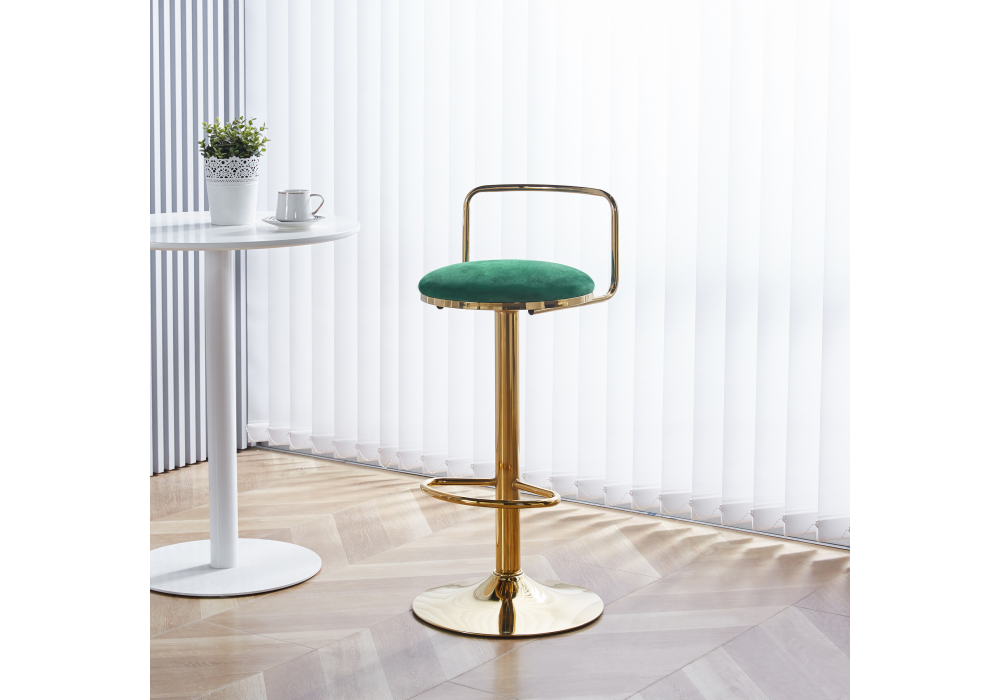 Барный стул Woodville Lusia green, gold