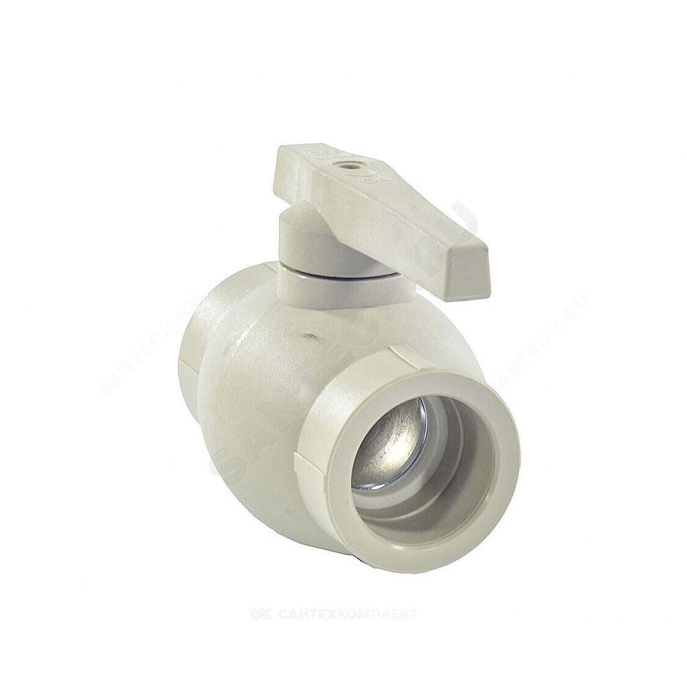 Кран шаровой PP-R серый Дн 20 внутренняя пайка VALFEX 10144020Г