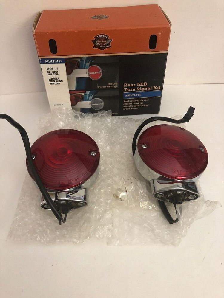 68128-10 Указатели поворота задние H-D LED. Flat, RED. Chrome. 68128-10 Указатели поворота задние H-D LED. Flat, RED. Chrome.
