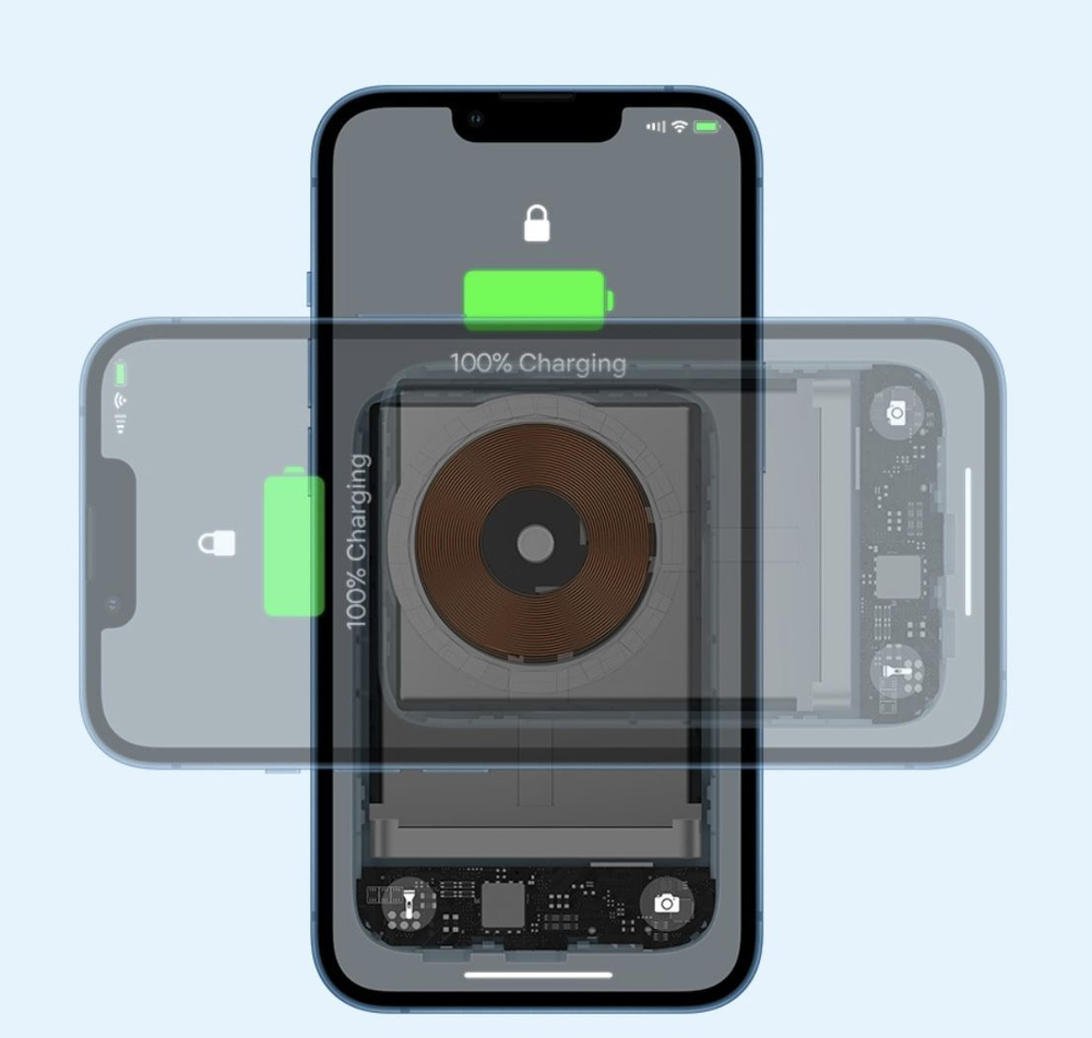 Внешний аккумулятор с магнитом повербанк 10000mAh 20W чёрный Magnetik Mini WireLess BASEUS PPCXM10