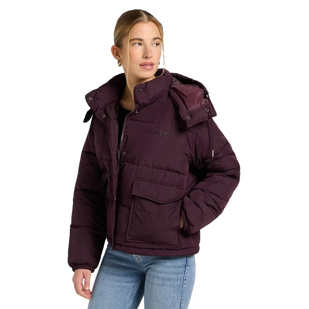 Куртка утепленная женская LEE SHORT PUFFER WITH HOOD