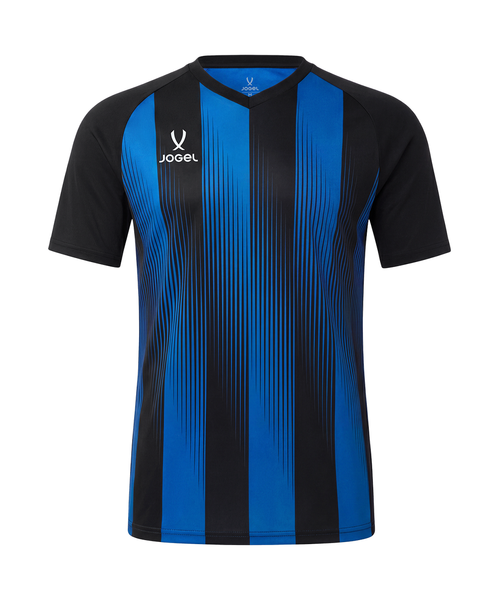 Футболка игровая Jogel Camp Striped Jersey-K, синий Z2/черный 99