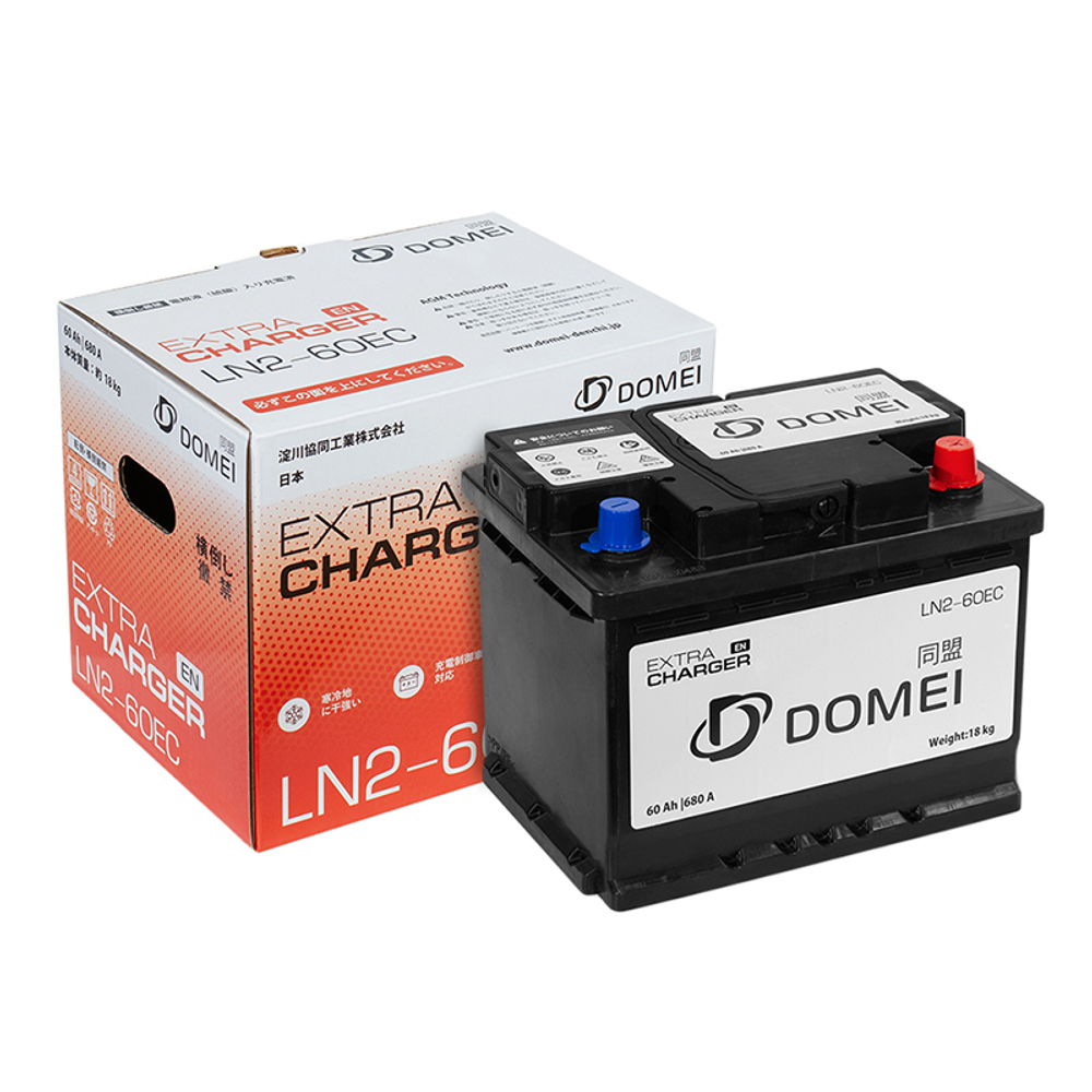Аккумулятор DOMEI Extra CHARGER EN LN2 - 60EC, 60Ah, 680A, 242x175x190, бортик LN260EC