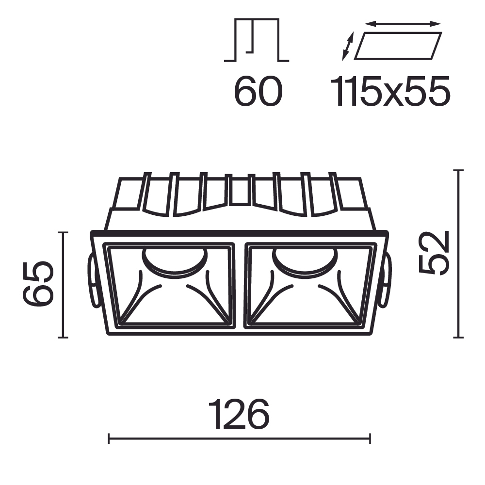 Встраиваемый светодиодный светильник Maytoni Alfa LED DL043-02-10W4K-D-SQ-WB
