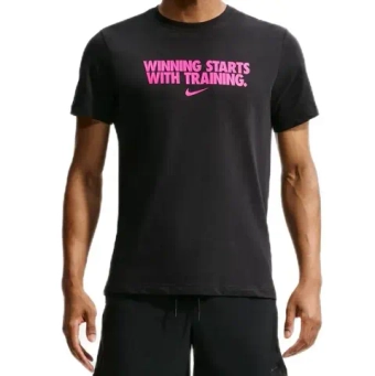 Мужская теннисная футболка Nike Dri-Fit Winning - black/hyper pink