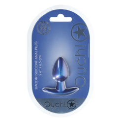 Shots Media Metallic Blu S - Анальная пробка из силикона