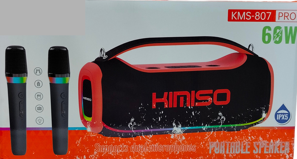 Беспроводная колонка-Караоке Power Bass 60W FM KMS-807PRO