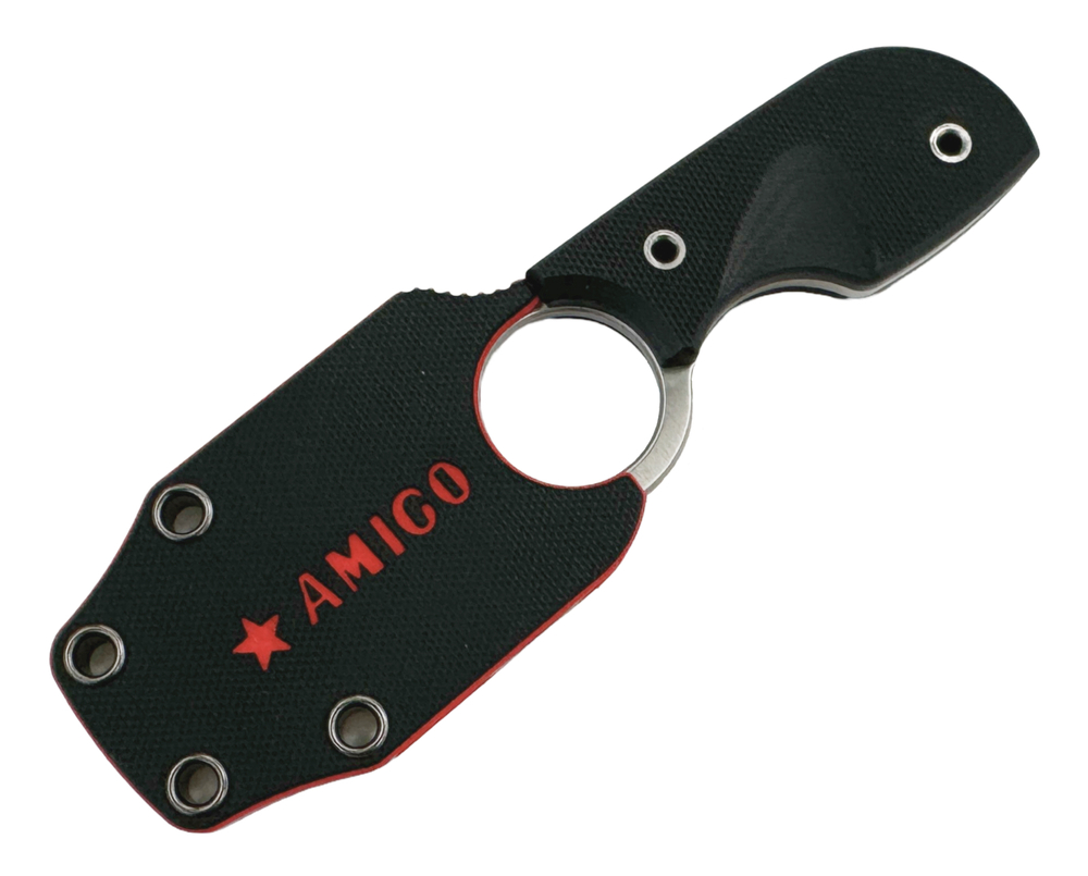 Шейный нож Amigo Z, AUS8 Satin, G10, Kizlyar Supreme, 4610094296423
