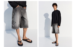 Мужские бермуды baggy fit с нашивками - BERSHKA