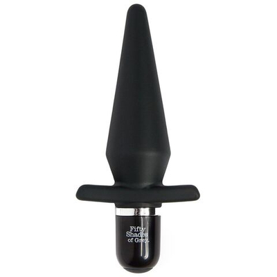 Черная анальная пробка с вибрацией Delicious Fullness Vibrating Butt Plug - 14 см. (Цвет: черный)