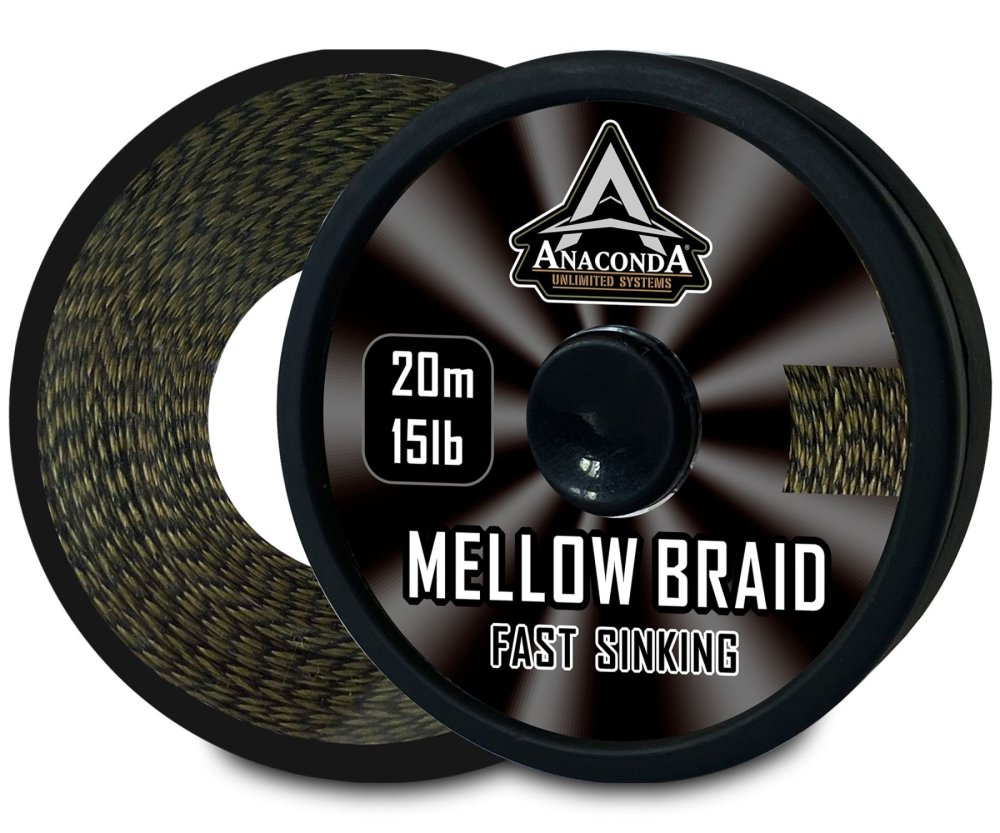 Шок-лидер плетёный Anaconda Fast Sinking Mellow Braid 15 Lb, 20 м
