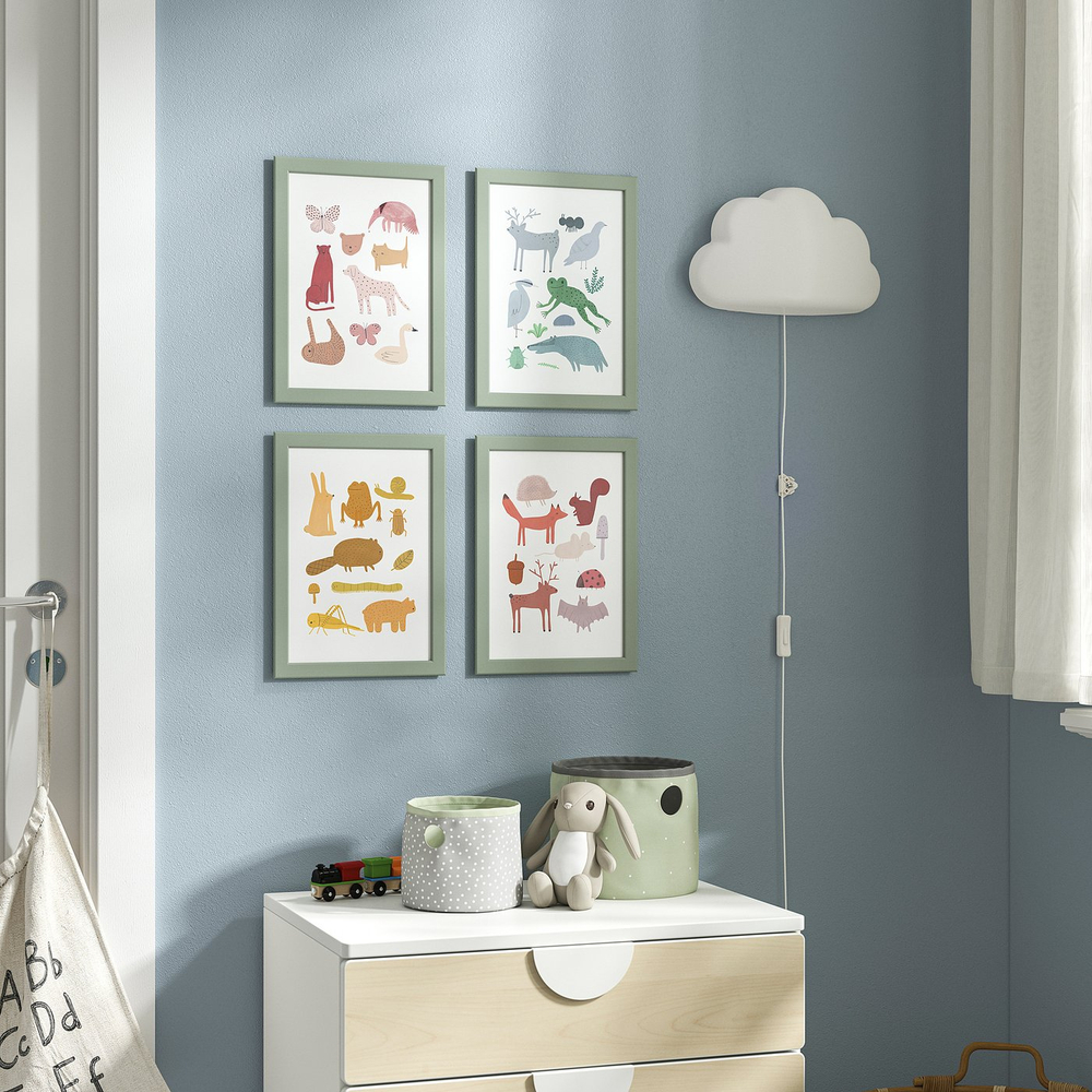 IKEA BILD  (ИКЕА БИЛД)  -  Плакат - лесная фауна 21x30 см