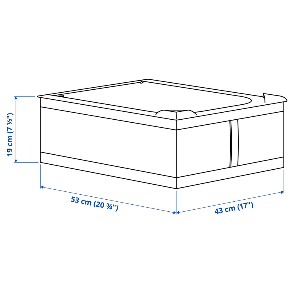 IKEA SKUBB  (ИКЕА СКУББ)  -  Короб для хранения одежды/белья - тёмно-серый 43x53x19 см