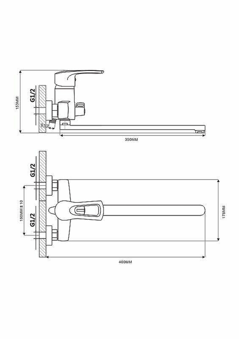 СМЕСИТЕЛЬ EKKO Д/ВАННЫ ДЛ.ИЗЛИВ ПЕРЕКЛЮЧАТЕЛЬ В КОРП E22701