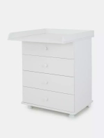 Комод "Фортуна" 4 ящ. (арт.77) МДФ 600/4 (белый) NEW
