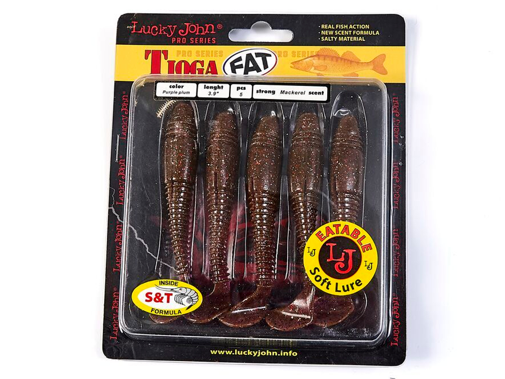 Виброхвосты съедобные LJ Pro Series TIOGA FAT 3.9in (10 см), цв. S13, 5 шт.