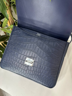 Сумка через плечо Hermes Steve Light из кожи крокодила