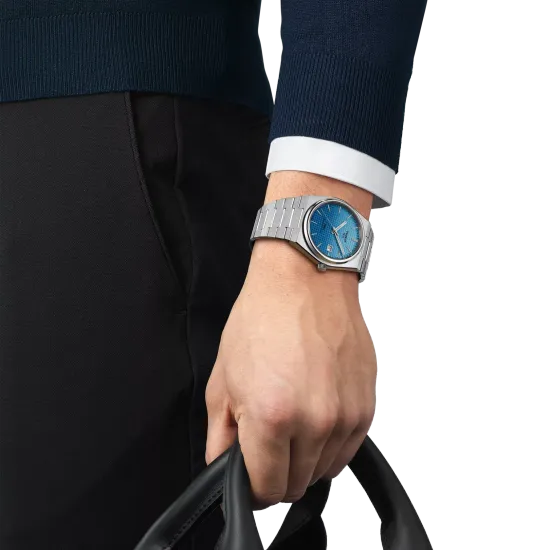 Tissot T137.407.11.351.01 мужские часы Tissot PRX Powermatic 80 on hand