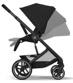 Коляска Cybex Balios S Lux BLK complete Aton B2 Dynamic Red Base One 4 в 1 Moon Black с дождевиками