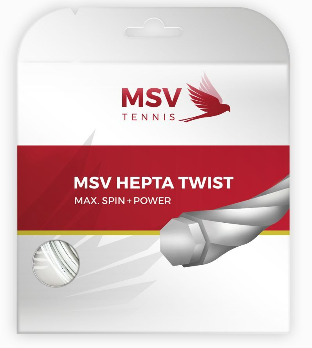 Струны теннисные MSV Hepta Twist (12 m) - white