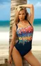 Купальник 553 Antella Navyblue-Yellow